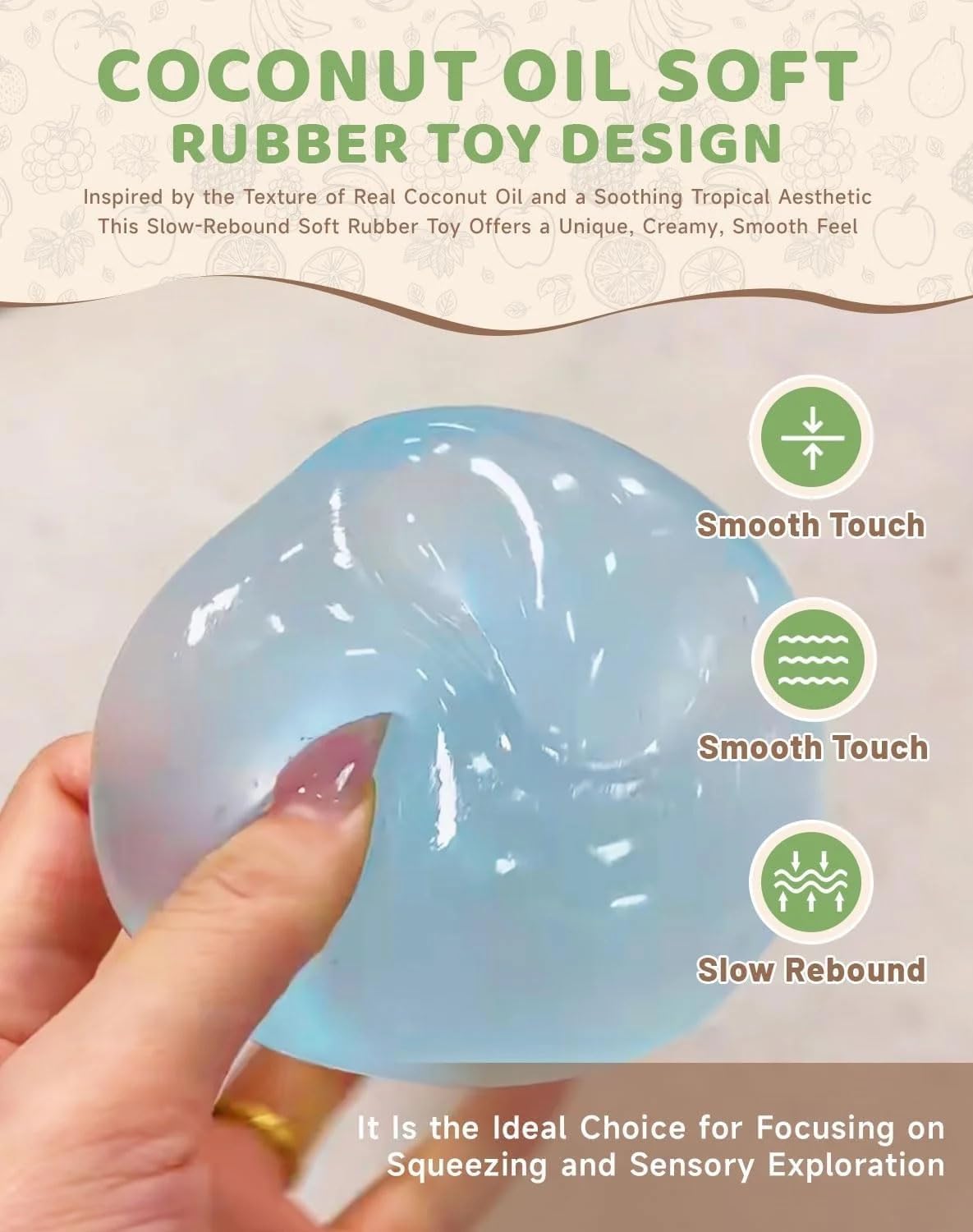 Jelly Squishy Stress Ball – Soft Slow-Rising Sensory Fidget Toy