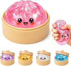 Glitter Squishy Toy with Holder – Soft Squeeze Sensory Fidget