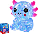 Glitter Axolotl Squishy Toy – Soft Sensory Squeeze Fidget