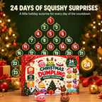 2026 Christmas Dumpling Squishies Advent Calendar | 24-Day Countdown Gifts for Adults | Festive Table Decorations