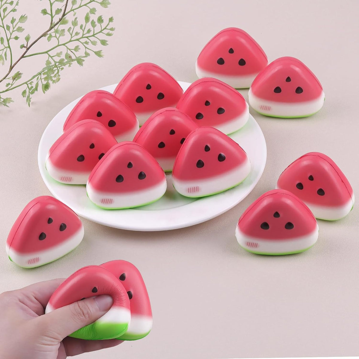 Watermelon Squishy Toys – 12-Pack Slow-Rising Fruit Fidget Toys