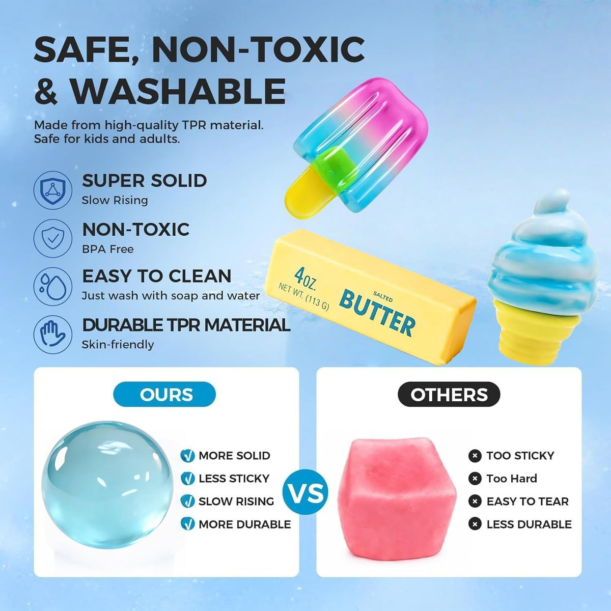 Food-Inspired Squishy Fidget Toys – Soft Slow-Rising Sensory Squeeze Toys