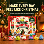 2026 Christmas Dumpling Squishies Advent Calendar | 24-Day Countdown Gifts for Adults | Festive Table Decorations