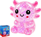Glitter Axolotl Squishy Toy – Soft Sensory Squeeze Fidget