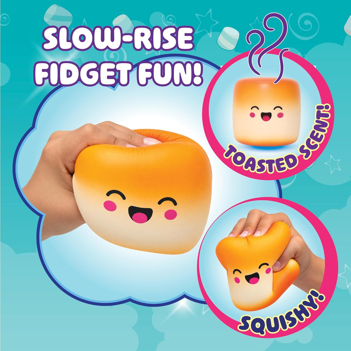 Marshmallow Squishy Fidget Toy – Soft Slow-Rising Sensory Squeeze Toy