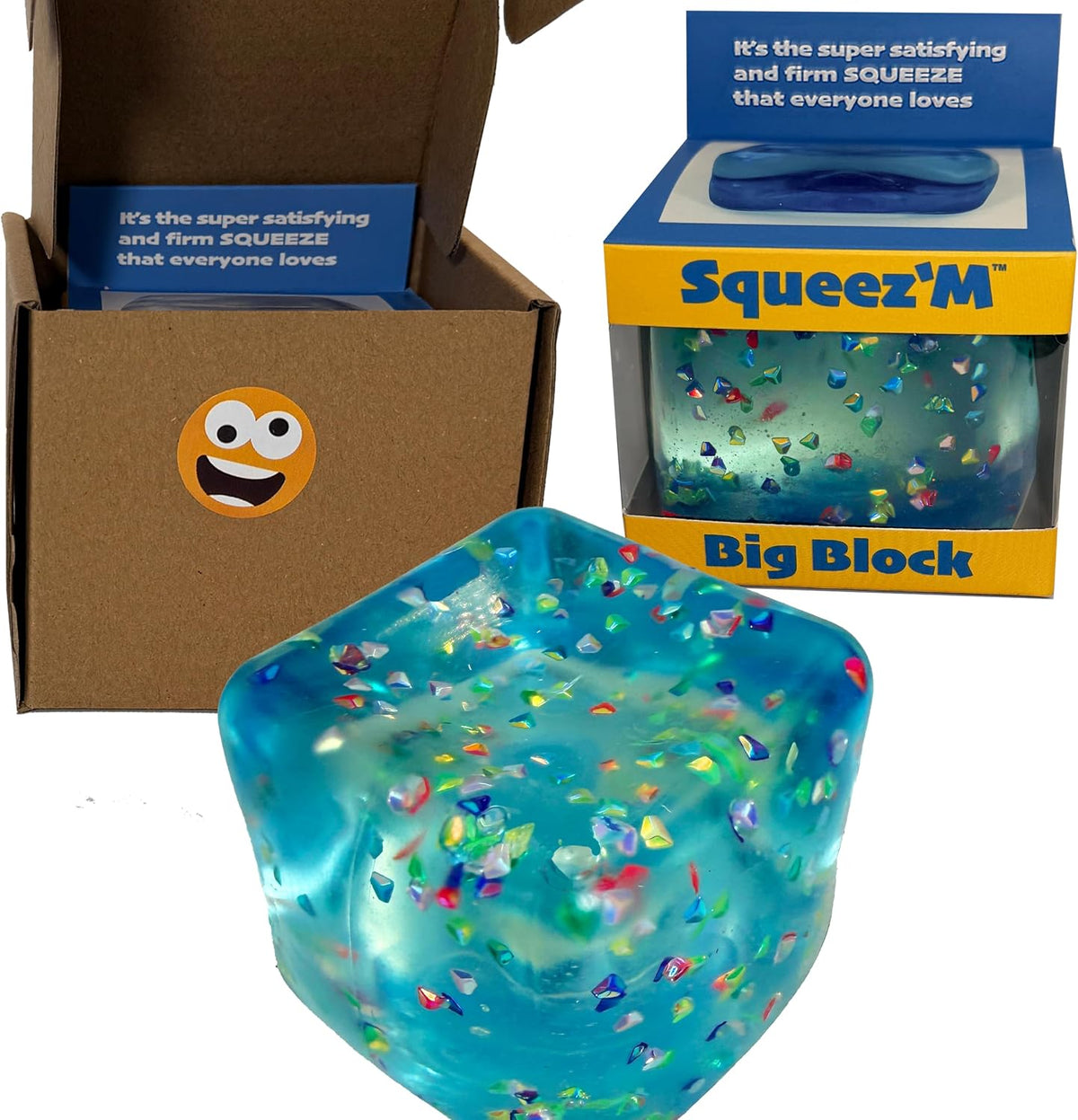 Oversized Gel Stress Cube – Squishy Sensory Fidget Toy