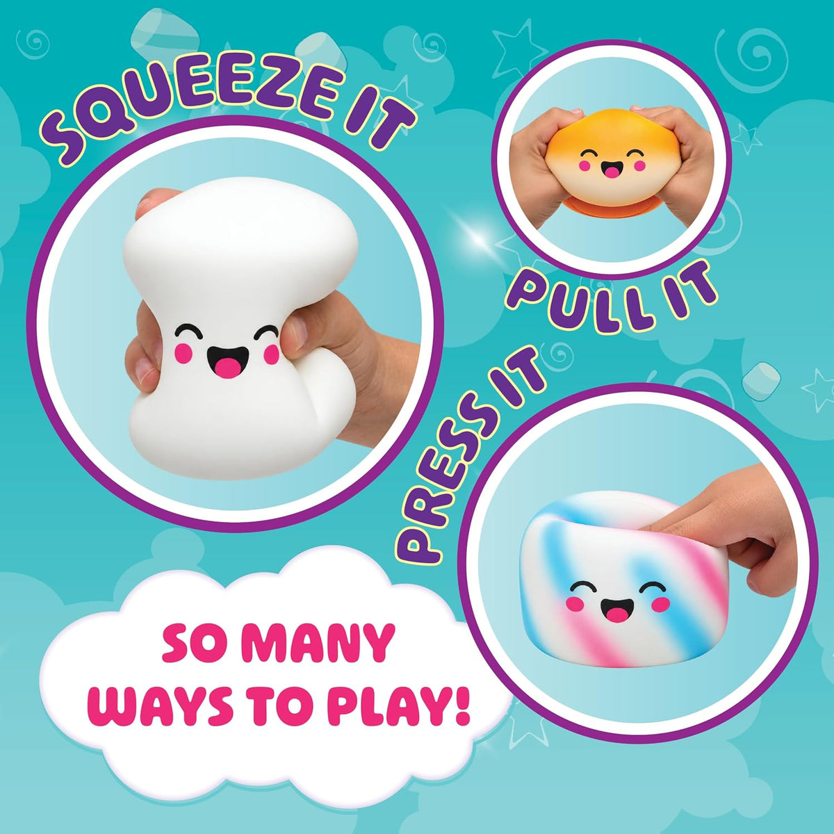 Marshmallow Squishy Fidget Toy – Soft Slow-Rising Sensory Squeeze Toy