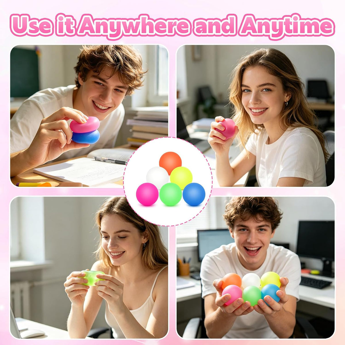 Textured Sensory Stress Balls – Soft Squeeze Fidget Toys