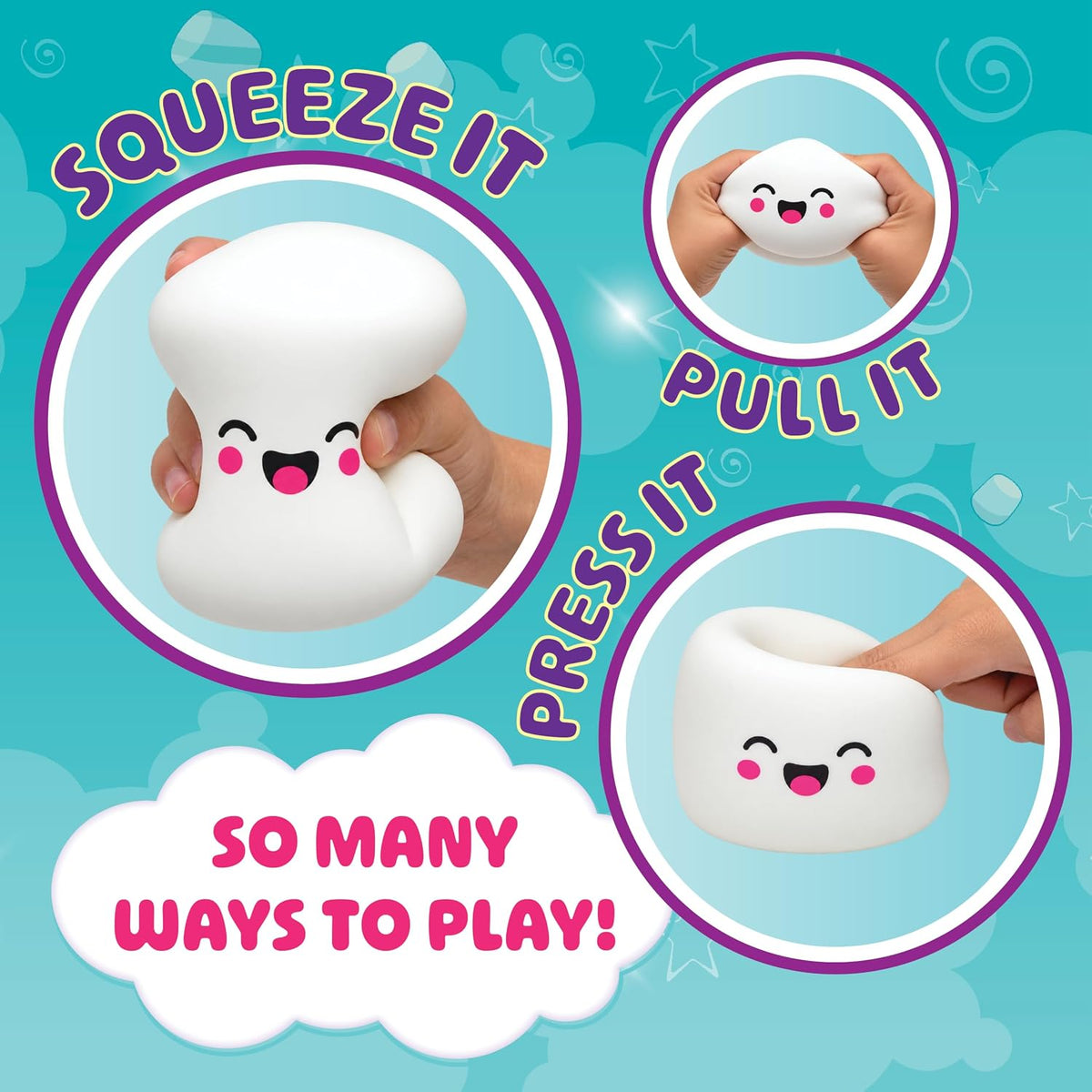 Marshmallow Squishy Fidget Toy – Soft Slow-Rising Sensory Squeeze Toy