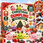 2026 Christmas Dumpling Squishies Advent Calendar | 24-Day Countdown Gifts for Adults | Festive Table Decorations
