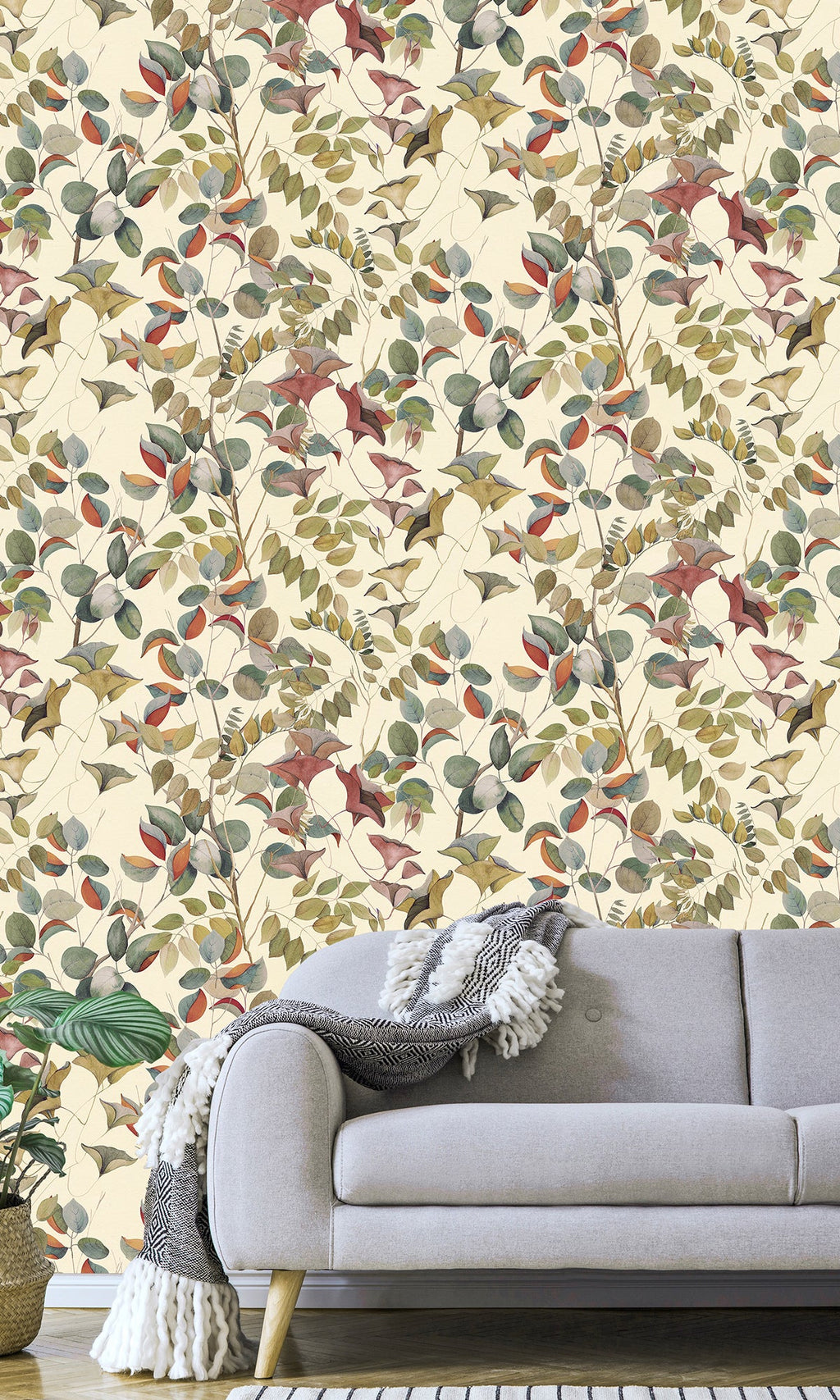 Designer Walls Cream Nature Leaves DW2005