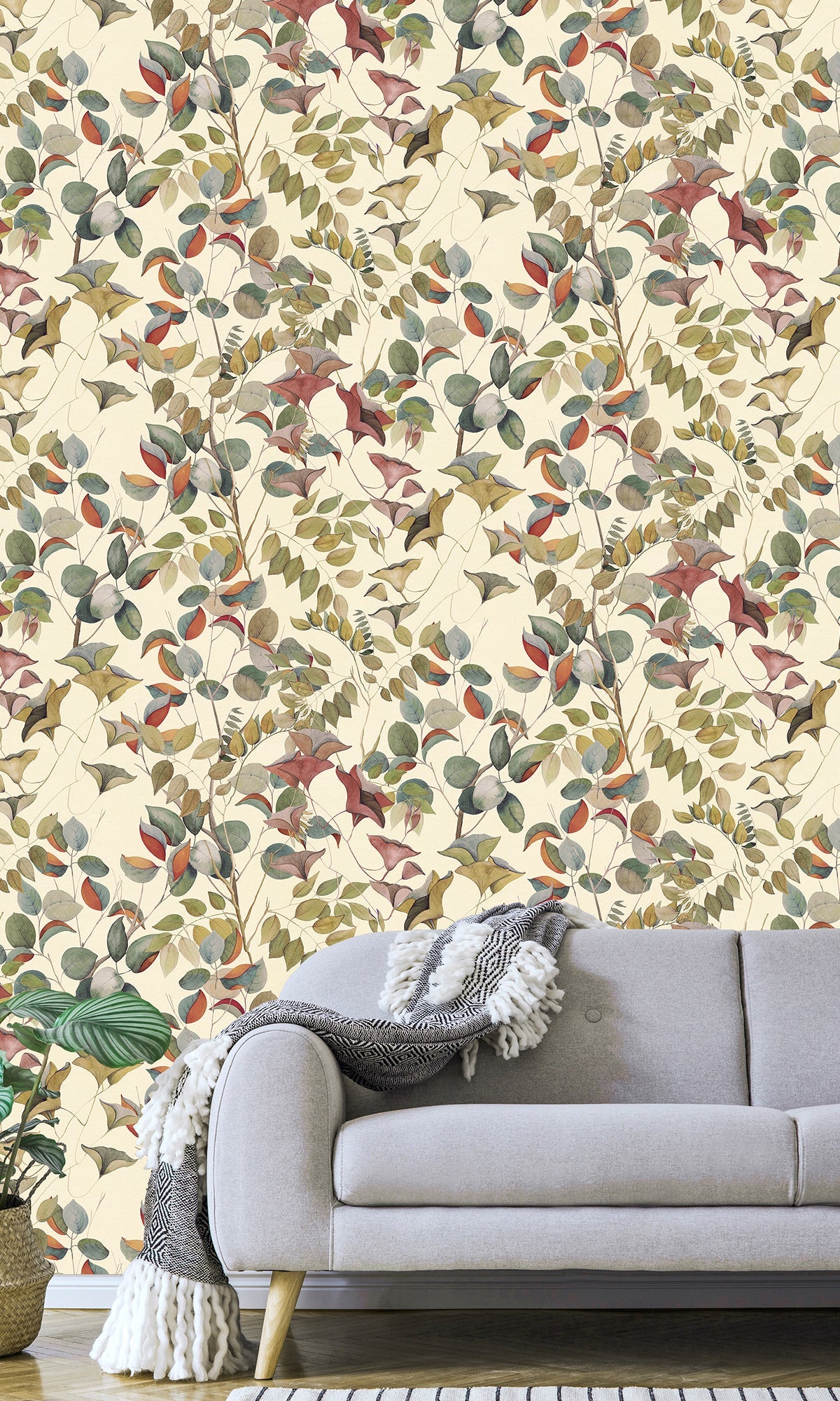 Designer Walls Cream Nature Leaves DW2005