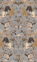 Designer Walls Light Blue Fog Magic Animals DW2001