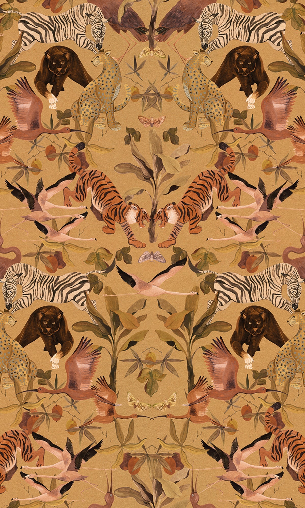 Designer Walls Ochre Magic Animals DW2002
