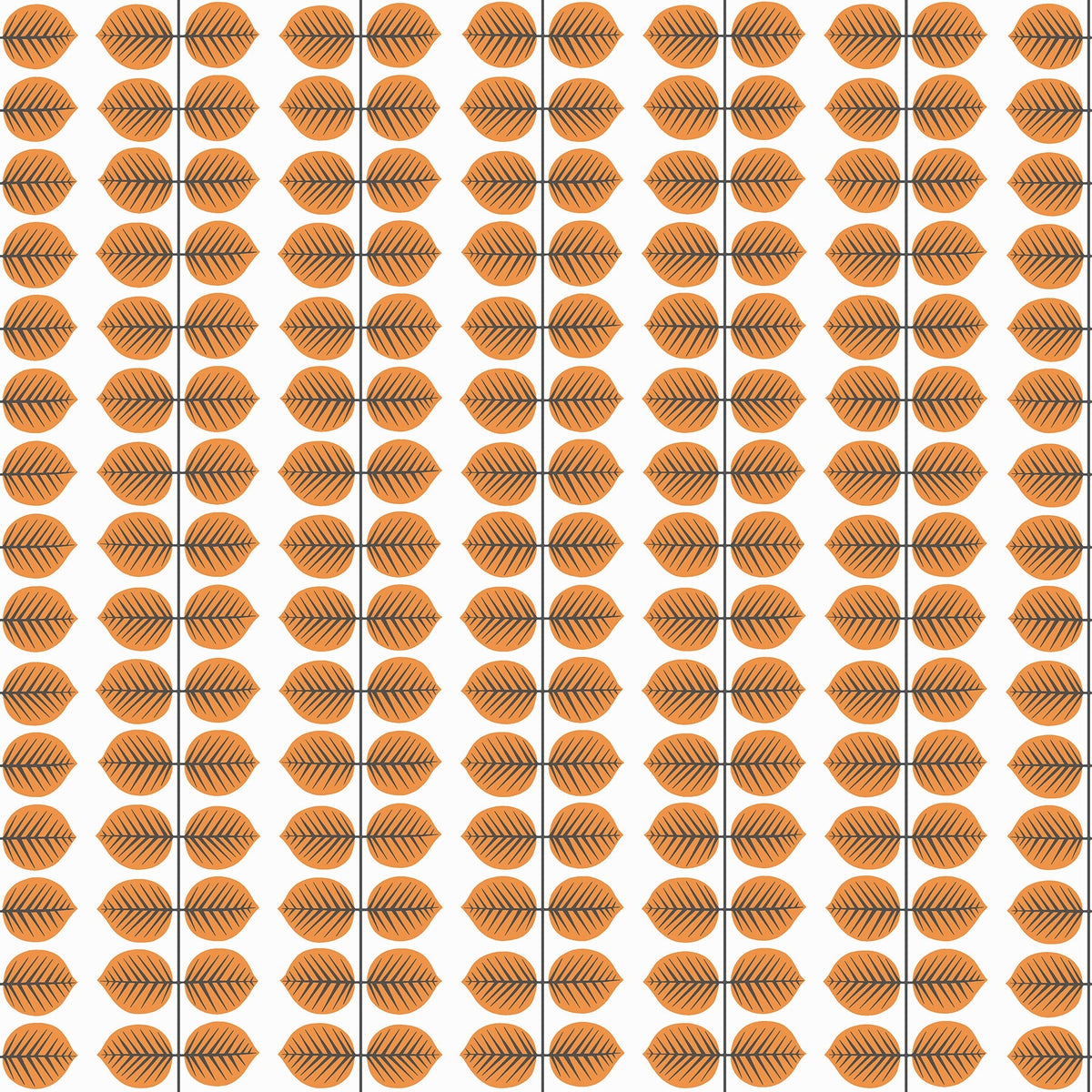 Wall Vision WV1754 Berså Orange Leaf Wallpaper