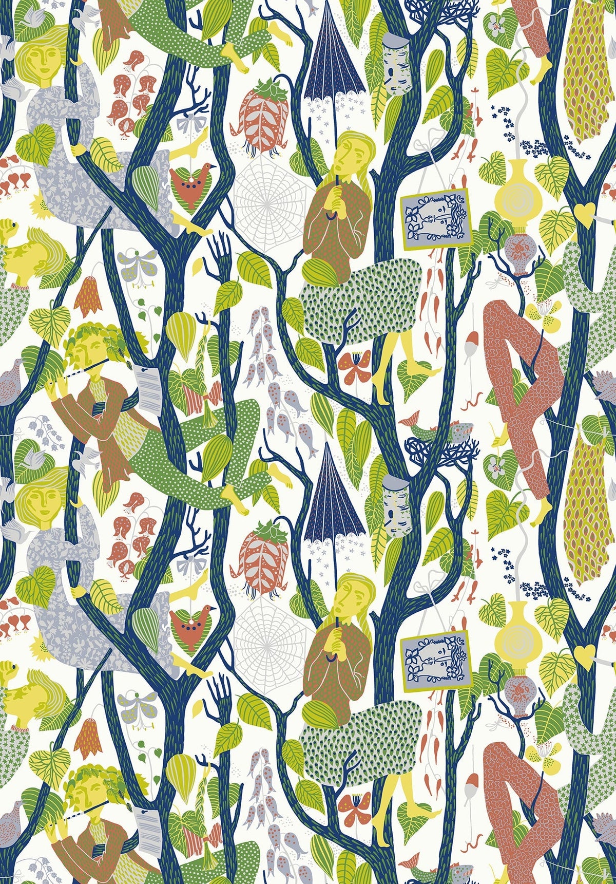Wall Vision WV1757 Melodi Light Grey Folk Wallpaper