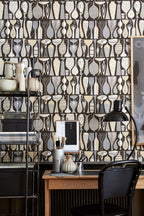 Wall Vision WV1758 Black Pottery Folk Wallpaper