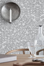 Wall Vision WV1766 Romans Black Leaf Wallpaper
